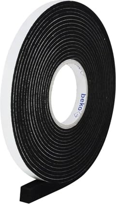 beko KP-Band 150plus 15/15 schwarz – vorkomprimiertes Dichtband 15 mm × 3,3 m (für 5–15 mm Fugen) – selbstklebend, wind- & schlagregendicht für Fenster- und Anschlussfugen innen/außen