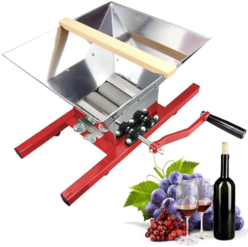 Trituradora De Frutas Y Manzanas - Molinillo Exprimidor Manual De 7 L, Pulper Rascador De Frutas Portátil para Prensado De Vino Y Sidra De Acero Inoxidable, 1.8 Galones, Verde Grape Crusher