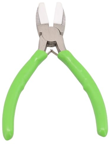 Pinze in nylon da 15,2 cm per la creazione e la riparazione di gioielli, pinza a becco piatto in plastica con design ergonomico, impugnatura antiscivolo, adatta per lavori fai da te, riparazione di