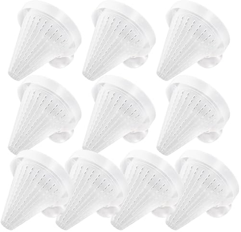 Homoyoyo 10pcs Aquarium Fish Feeder Cone Cups with Suction Cups Worm Feeding Cone for Tank Live Red Worm Feeding Random Color