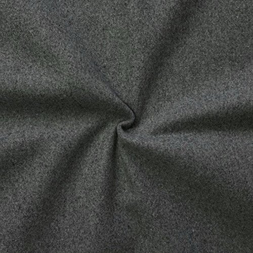 STOFFKONTOR Wollstoff Stoff Winter Basic - Meterware, Dunkel-Grau - zum Nähen von Mänteln, Jacken, Ponchos, Decken, Homeaccessoires uvm.