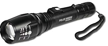 Vetrineinrete® Torcia led militare tattica ad alta potenza per emergenze ricaricabile pila a batterie con zoom per caccia campeggio ciclismo pesca BL-8668 C37