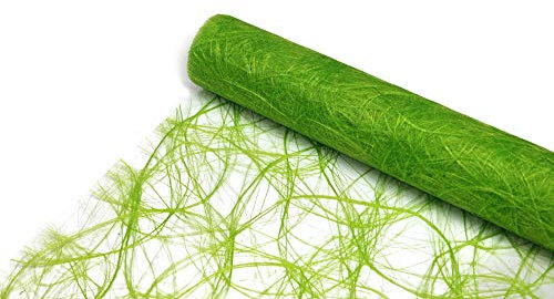 Sizoweb Tischläufer Tischband Dekoration Dekor Breite 30 cm Rollenlänge und Farbe wählbar Hellgrün Kiwi 5 Meter