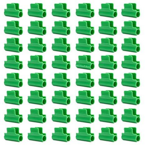 Modixun 48 morsetti per serra, clip per serra, copertura per fila, tunnel per tunnel a rete, clip per asta per ombreggiatura per cerchi da giardino, tunnel di crescita, telaio di supporto, 8 mm