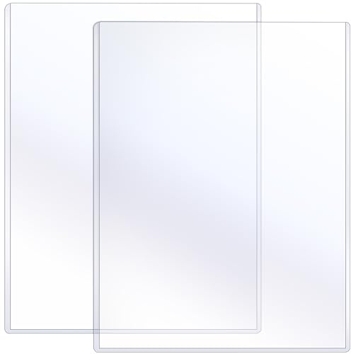 Sherr 2 Pcs Rigid Print Protectors Fit 24 x 36 Inch Poster Paper, Top Loading Page Protectors Plastic Poster Sleeves PVC Clear Sheet Holder to Display Photo Document Magazine Certificate