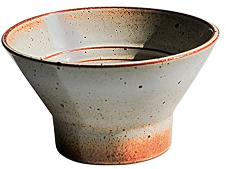 BESTonZON 1stück Retro Schüssel Handgefertigte Hochfüßige Suppenschale Für Müsli Salat Reis Und Suppe Leicht Zu Reinigen Nostalgisches Design Für Zuhause