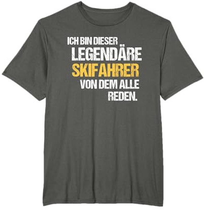 Skifahrer TShirt Spruch Lustig Legende Ski Alpin T-Shirt
