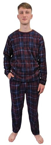 KRUXADER Pyjama d'hiver en polaire chaude pour homme