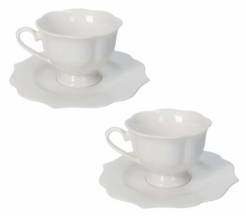 BRANDANI Queen set 2 tazze tè con piatto 52887