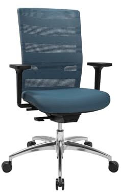 TOPSTAR SITNESS AirWork Bürostuhl Petrol | Made in Germany | Ergonomisch | Drehstuhl, Schreibtischstuhl | höhenverstellbar | Geprüfte Sicherheit nach GS-Intertek
