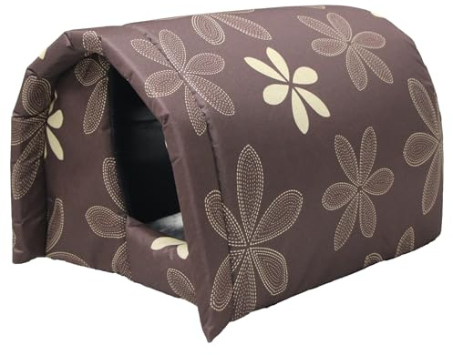 Whiwhi Katzenhaus Für Draußen Winterfest Wasserdicht Und Warm Hundehöhle Waschbar Wetterfest Katzenhöhle Tierheim Für Streuner Haustiere 54x42x36cm