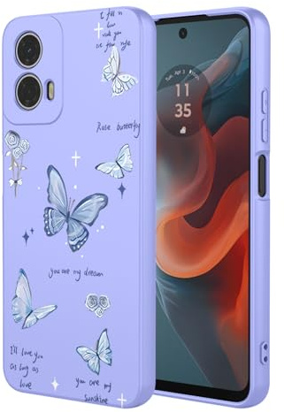 BORYA Silicona Funda para Motorola Moto G34 5G, Ultradelgado Antigolpes Sedoso Suave Premium TPU Carcasa, Elegante Sencillo Color Patrón Estuche, Forro Microfibra Caso, P8