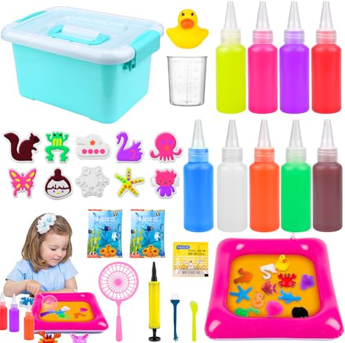 Vibbang Magic Water Elf Toy, Kit Creativo 3D Aqua Gelz Set, Magico Elfo Dell'Acqua, Fai da te Colorato Creatura Marina, Educativi Giocattolo Acquatico Fatto Mano per Ragazzi Ragazze (A)