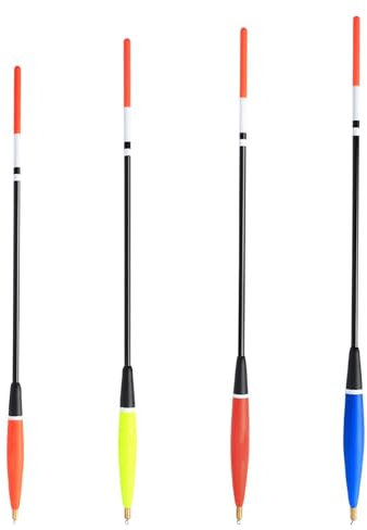 Vriusi Thill Slip Bobber Bobber rutschfest Bobber Set - Tragbare Angelposen Set 4X Bobber rutschfest - Dünne Schwimmer für Forelle, Bobber Crappie, Auftrieb