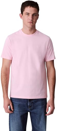 Calvin Klein T-Shirt Manches Courtes Homme Smooth Solid Tee avec Col Ras-du-Cou, Rose (Rose Shadow), M