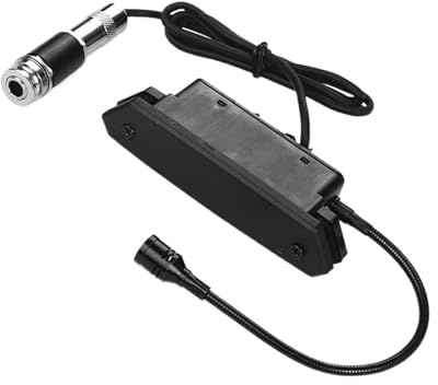 Akustik Tonabnehmer Anfänger Akustikgitarre Aktives Schalllochmikrofon Dual-Tonabnehmersystem Magnetisch mit Lautstärkeregler