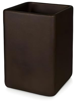 Campella - Maceta Cuadris L Lacada - Decorativa Interior - Tiestos Plantas - Maceteros Cuadrados Redondeados,Interior y Exterior - Exclusiva,Elegante,Premium,Maceteros Altos (Marrón Óxido, Grande)