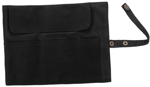 ibasenice Bolsa de Almacenamiento para Relojes de Viaje Organizador Enrollable de Lona para Pulseras Estuche Portátil y Duradero para Accesorios de Reloj Color Negro