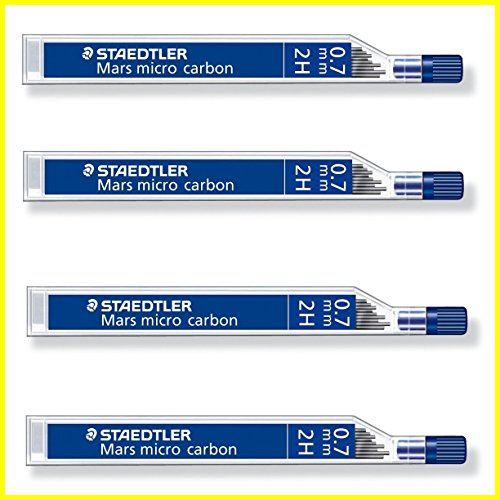 Staedtler Mars Micro Carbon 250Bleistiftmine 0,7mm 2H Nachfüller 4Röhren/Packungen (48Führt) 2H