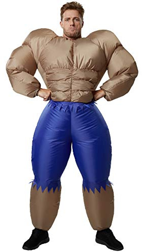 dressforfun 302361 - Aufblasbares Unisex Kostüm Bodybuilder, Perfektes Kostüm um die Muskeln Spielen zu Lassen