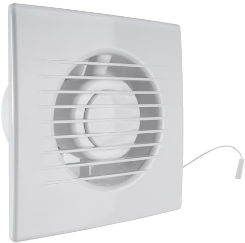 Vent Systems 100 mm elektrisch Badezimmer badlüfter mit Zugschalter – Leise Abluftventilator – growzelt lüftung – klimaanlage decken Ventilator für Zuhause, Küche, Garage, gartenhaus