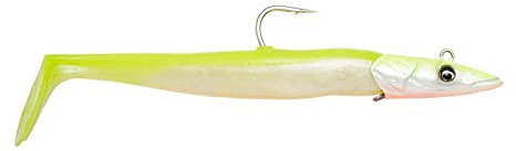 Savage Gear Gummifische zum Meeresangeln Sandeel V2 Big Game 23,5cm 175g, Farbe:Lemon Back