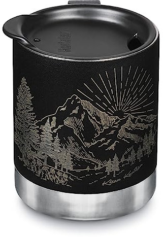 Klean Kanteen Camp Mug Lasergravur Mntns 340 ml, gebürstetes Schwarz