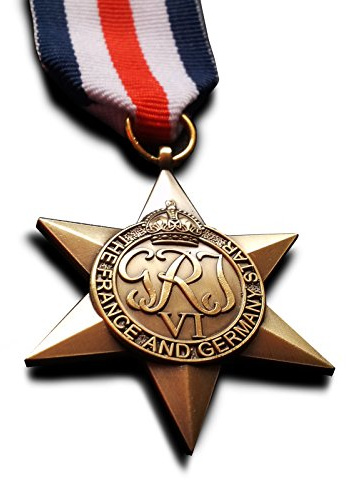 Frankreich und Deutschland Star Military Medaille WW2 British Commonwealth Rare New Replik