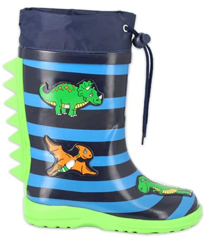Beck Bottes en caoutchouc Dinoworld pour garçon, bleu, 30 EU