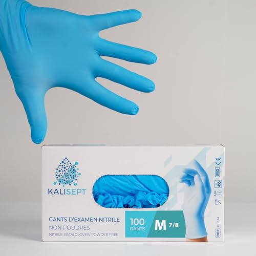 KALISEPT INTCO - 10 cajas de 100 guantes de nitrilo médicos e industriales, estándares en vigor (sin polvo)