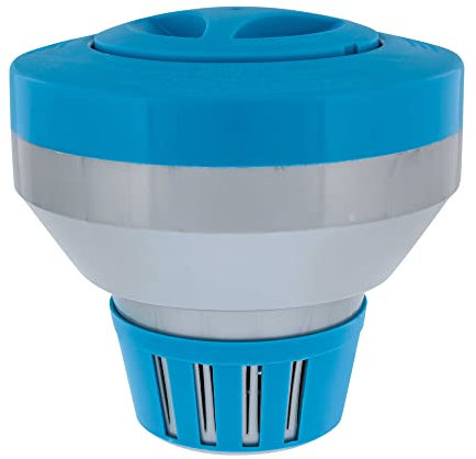 U.S. Pool Supply Deluxe Pool-Chlor-Schwimmerspender, 7,6 cm Tabletten, 17,8 cm Durchmesser, für Innen- und oberirdische Schwimmbäder, großer schwimmender Chlorinator, Einstellbarer Durchfluss für