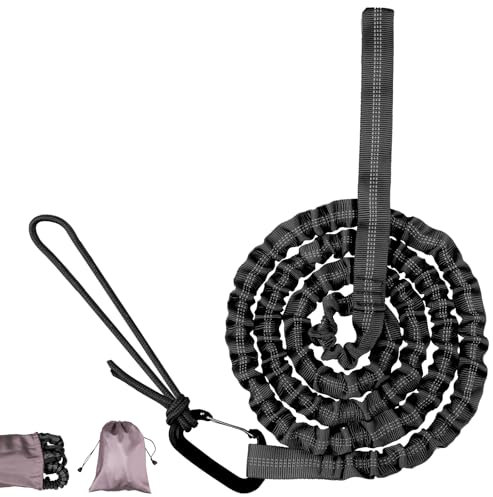 tallkeey Abschleppseil Fahrrad Kinder, Fahrrad Abschleppgurt Elastisch für Kinder Fahrrad Bungee Abschleppseil Eltern Kind Zugseil Abschleppseil Schwarz Bike Traktionsseil, Tragfähigkeit 500 lbs