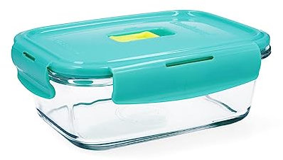 Luminarc Pure Box Holy Récipient rectangulaire hermétique en verre bicolore 82 cl