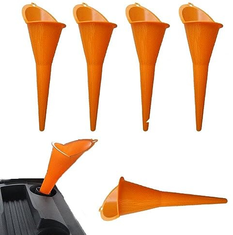 Hrippy 5pcs Auto Langer Stamm Trichter Benzinöl-kraftstofffüllungswerkzeuge Anti-Kunststoff-Trichter Motorrad-tankwerkzeuge
