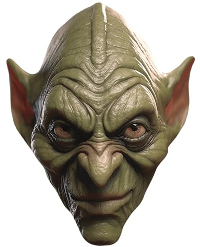 Halloween (Smiling Goblin) Celebrity Mask, Flat Card Face, Fancy Dress Mask