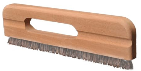 OSALADI Brosse à Tapisser Large Poils Naturels pour Revêtement Mural Outil Construction Mural Bois De Hêtre avec Fibre Résistante Chaleur pour Surface Lisse Usage Humide Ou Sec Manche Ergo
