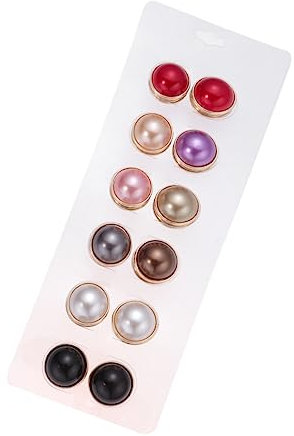 Operitacx Broche En Fer Perles Colorées or Mixte, Lot De 12 Pièces, Fermoir De Broche Pour Foulard, Accessoires Élégants Pour Femmes, Pour Vêtements Délicats