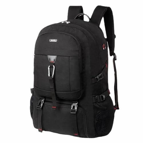GESKIC 80 l Rucksack, Reiserucksack, wasserdicht, Wanderrucksack, Camping-Rucksack, Segeltuch, Trekkingtasche, Rucksack, Herren, Outdoor-Sport, Tagesrucksack, Reiserucksack