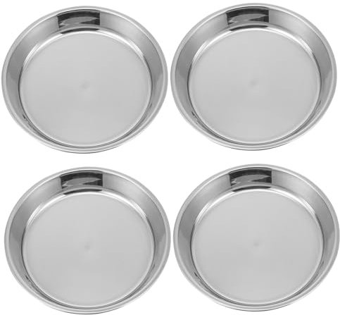 Cabilock 4stücke Edelstahlteller Speiseteller Dessert-aufbewahrungstablett Snackteller Gebäck-desserttablett Aus Für Desserts Pommes Frites Gemüse Und Andere Lebensmittel Geeignet Für