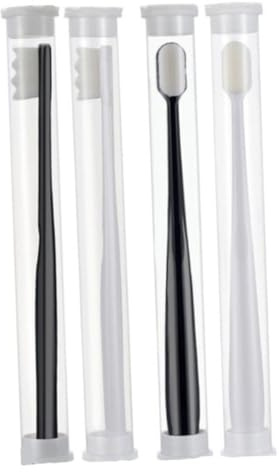 minkissy Mikro Nano Zahnbürste für Erwachsene 4 Stück-pack Weiche Borsten aus Wollfaser Gründliche Zahnreinigung Schonend fürs Zahnfleisch