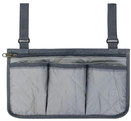 MZPOZB Rollstuhl-Seitentasche 1Pc Elektrische Roller Rollstuhl Armlehne Seite Lagerung Tasche Sitz Tragbare Tasche Armlehne Lagerung Tasche Klappstuhl Veranstalter Rollstuhltasche(Gray)