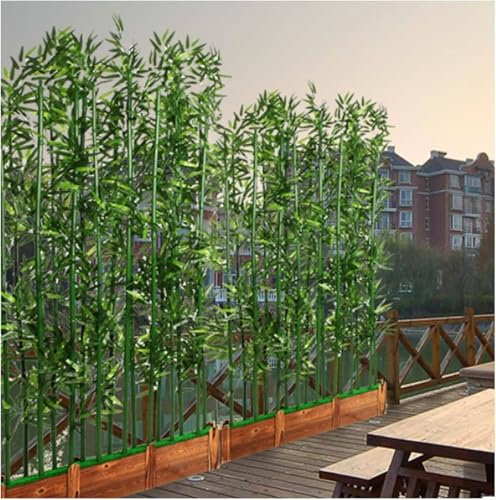 AVLLSO Separe Esterno bambù Artificiale per l'abbellimento, Paravento divisorio - Decorazioni per la casa, 5,9 4,9 3,2 Piedi di Altezza(1m Tall,30x18x18.5cm-6 Pole)