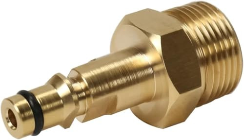 Gold High Pressure Washer Adapter, Hose Adapter Quick Connect, Brass M22 Washer Gun Hose Pipe Convert Tool Hose Accessories (M22 14MM Fitting Hose Connector)
