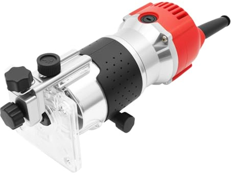 Holzfräse Oberfräse Professionell, 800W Einstellbares Design Elektro-Trimmer mit Klarer Sockel, Holzbearbeitung Trimmer für Heimwerker, Handwerker und Möbelbearbeitung