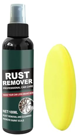 Rimozione Ruggine Metalli, 100ml Spray Pulente Inibitore Ruggine, Pulente Potente per Bulloni Cerniere Auto Vernice Esterna Garage Ruote Catene Marine Rubinetto Bici Griglie Porta