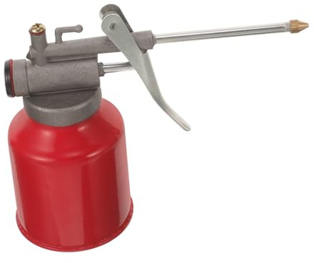 EPIGEIST Manual Oil Dispenser Can with Spout High-pressure Gear Pump Metal Engine Oil Bottle for Vehicle Lubrication Garage Use