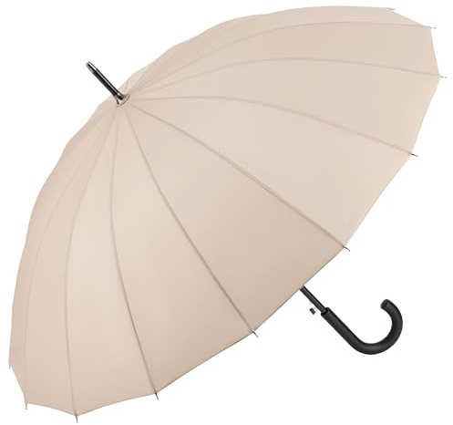 VON LILIENFELD Regenschirm XL Stockschirm Automatik 16 Streben Durchmesser 103 cm Gross Stabil – DEVON