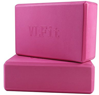 VLFit 2er-Set Yoga Blöcke/Yogablock - Wählen Sie Ihre Farbe und Größe (ROSA)