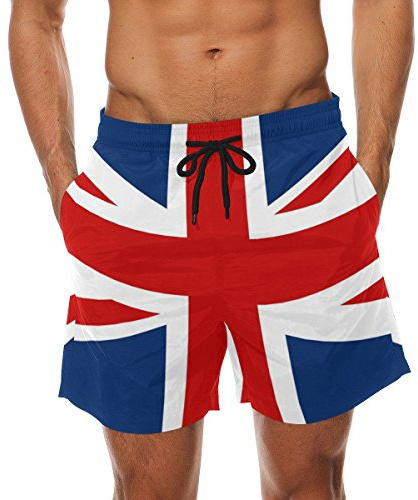 coosun Men's UK British Flag Beach Board Shorts Quick Dry Swim Trunk Multicoloured