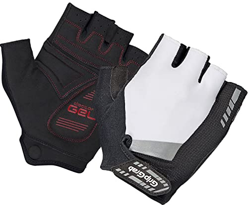 GripGrab SuperGel Fahrradhandschuhe Sommer - 6mm DoctorGel Polster | Kurzfinger Radhandschuhe Herren für Rennrad und Gravel Bike, Stoßdämpfende Gel-Polsterung, Ausziehhilfen, Klettverschluss
